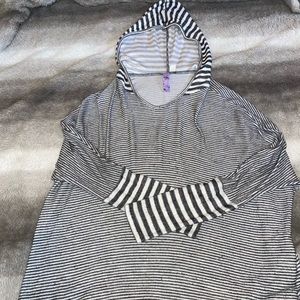 Francesca’s Hooded Striped Sweater